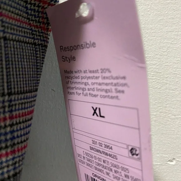 Wild Fable Fitted Bustier Camisole Red Gray - Picture 3 of 4